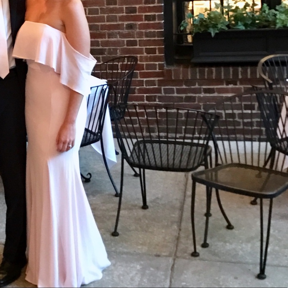 Blush bridesmaid dress